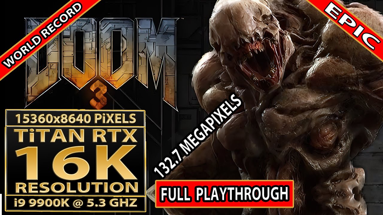🔥 Doom3 BFG - playthrough | 16K resolution(15360x8640) | Doom 3 BFG: Lost Mission(Walkthrough) | 16K