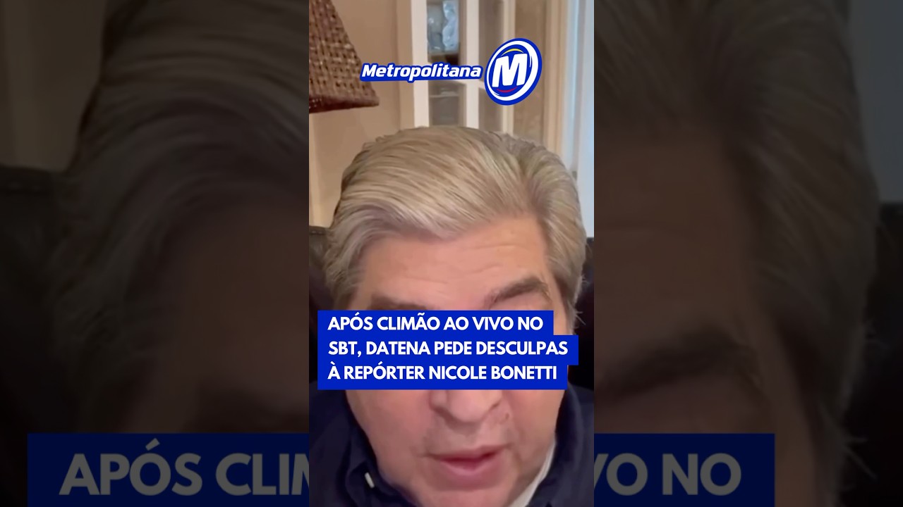 Ap&oacute;s clim&atilde;o ao vivo no SBT, Datena pede desculpas &agrave; rep&oacute;rter Nicole Bonetti