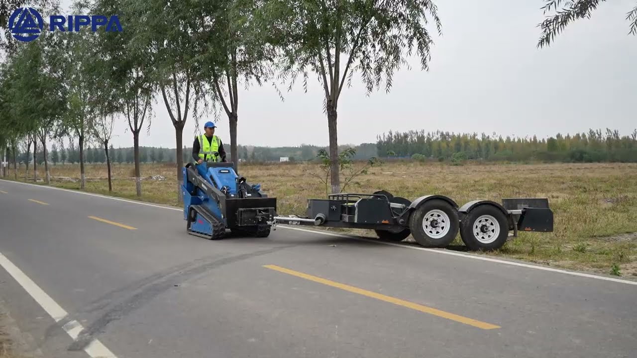 Rippa RS06 Mini Skid Steer Using a Pulling Device: Small Machine, Strong Power