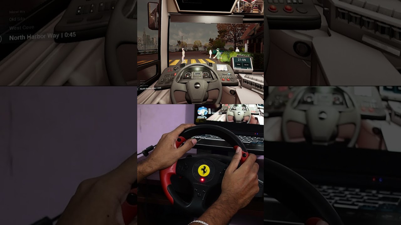Bus Simulator 21.exe #shorts #bus #steering #wheel #thrustmaster #logitech