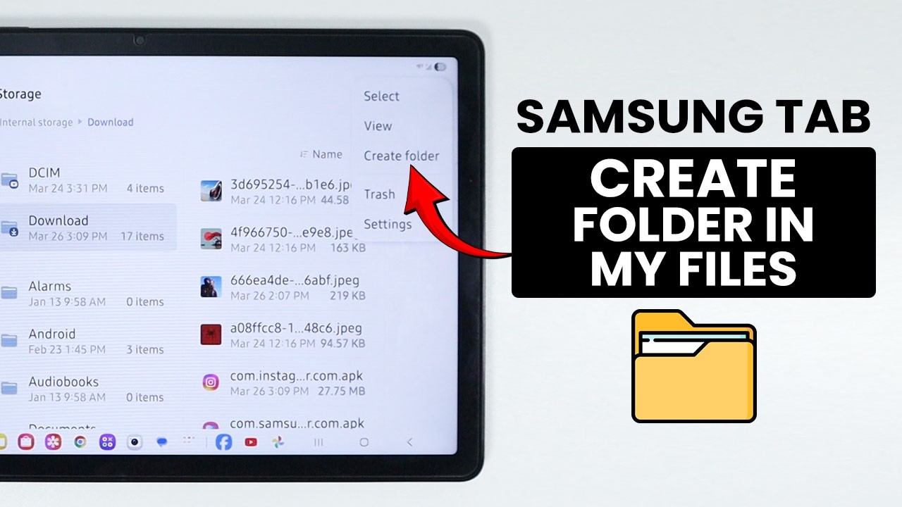 How to Create Folder in My Files in Samsung Tab - Manage Folders