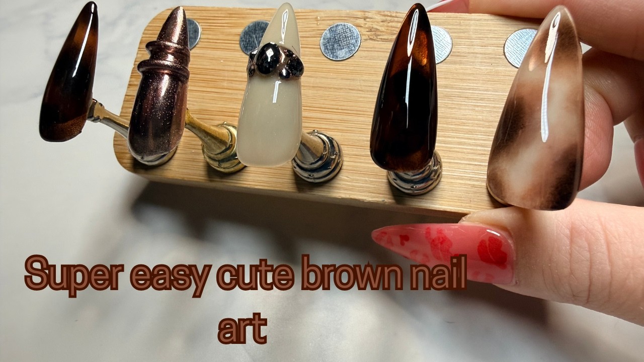 Brown tortoise shell with pat pat gel
