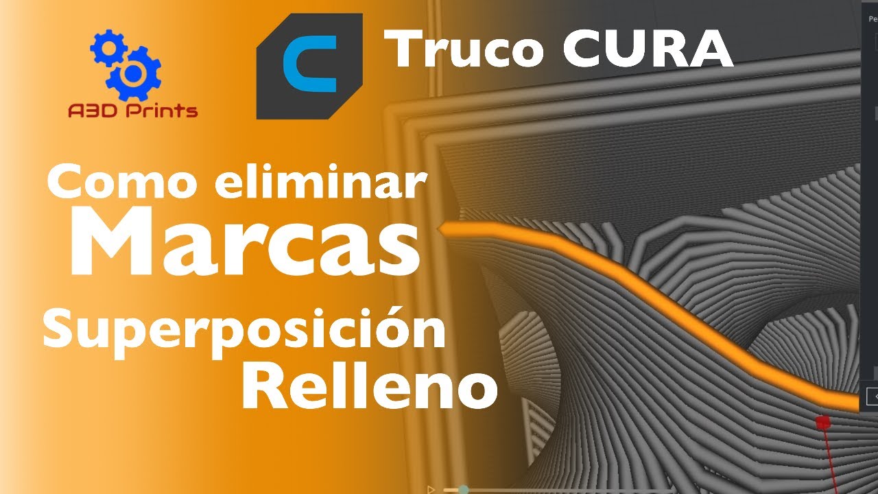 ❌Como eliminar las marcas del relleno en tus impresiones 3D 💡 Truco CURA ✔ superposición de relleno