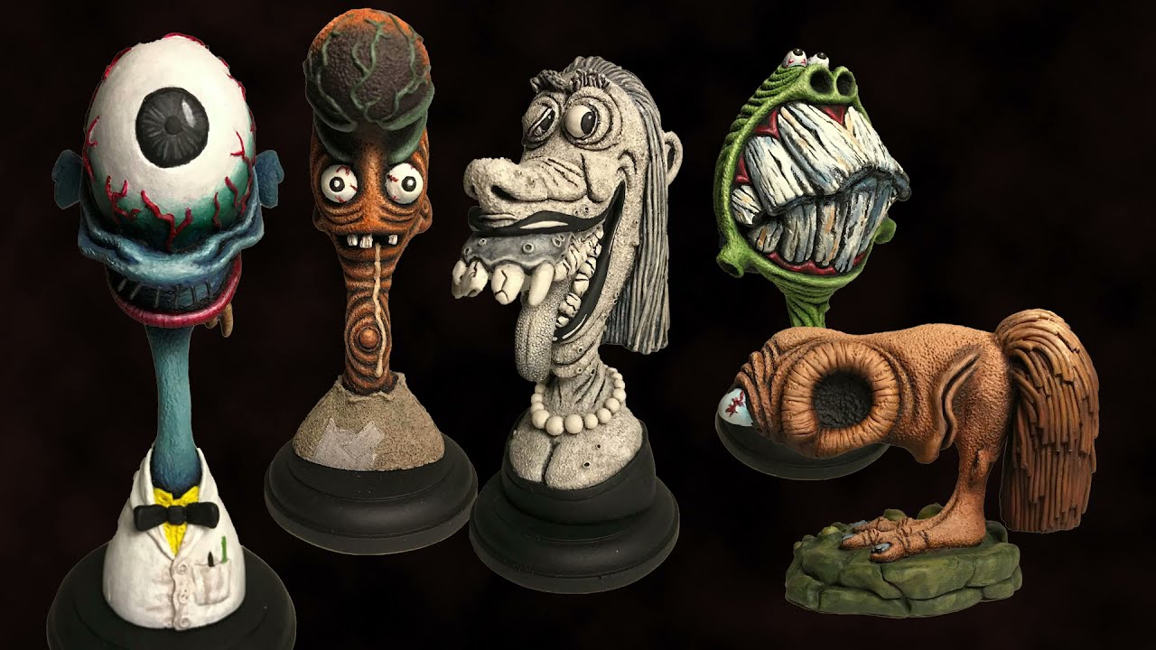 Monster Model Review #204 Basil Wolverton's Ugly Sticker Busts, sculpted by Jean Louis Crinon