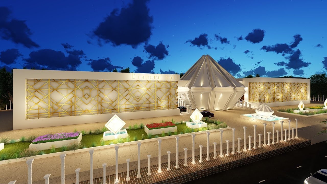 تصميم قاعة افراح   SketchUp Lumion 3ds max  Design of a wedding hall