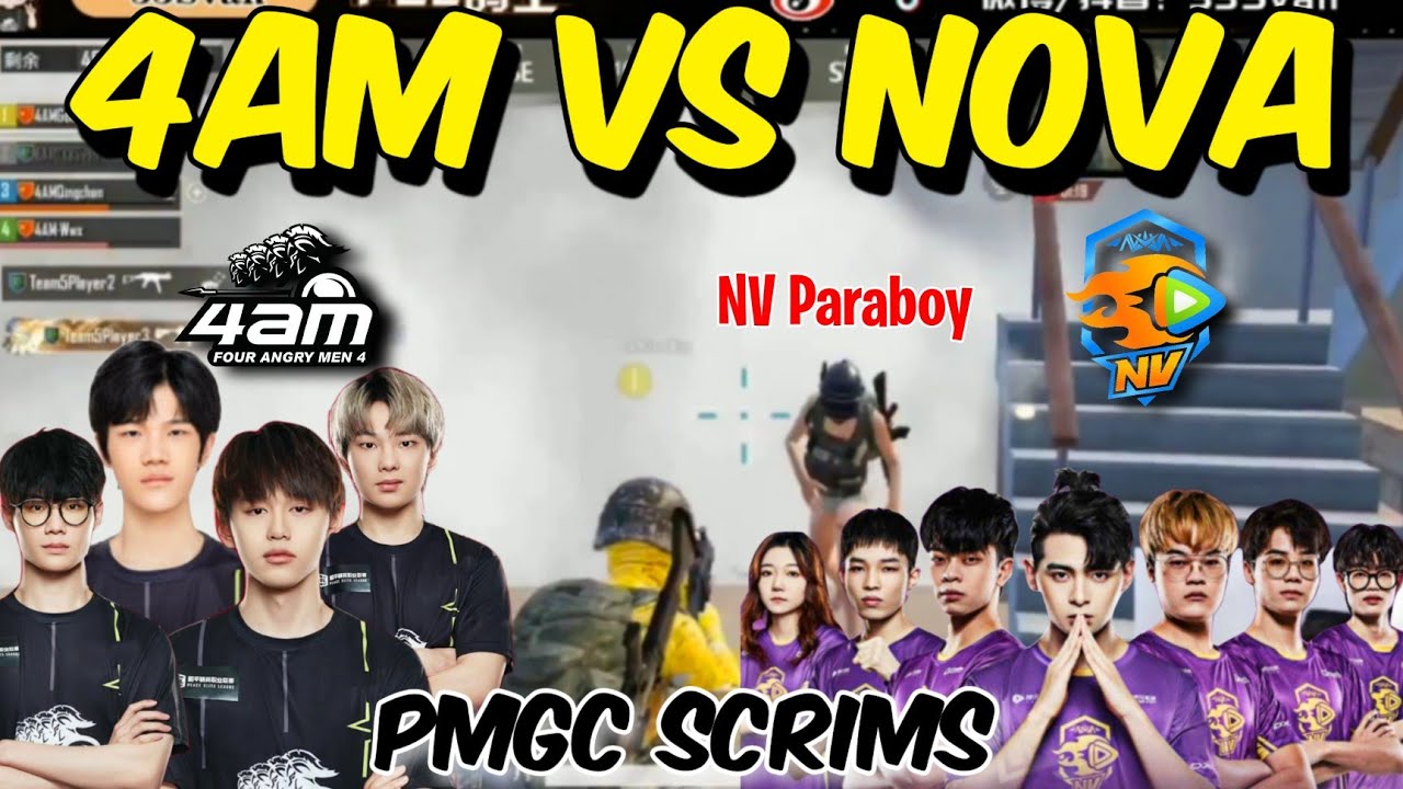 4AM vs NOVA in Pochinki Squad house in PMGC Scrims 😲🔥