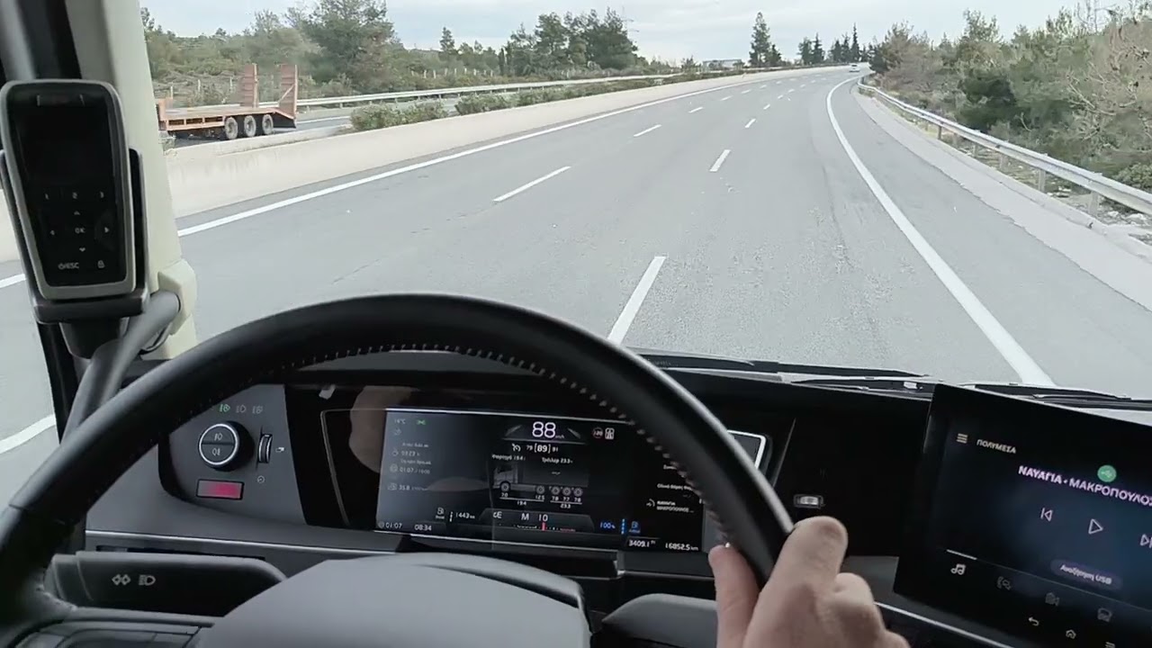 Δοκιμή VOLVO FH 16 750 στην ανηφόρα του Μαρτίνου με 42 τόνους. Με πόσα χλμ. ανεβαίνει;