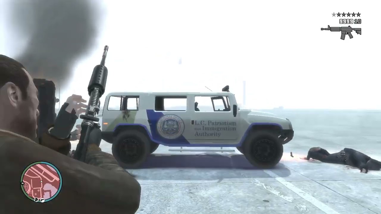 GTA 4 | Francis International Airport Shootout + 6 Star Escape