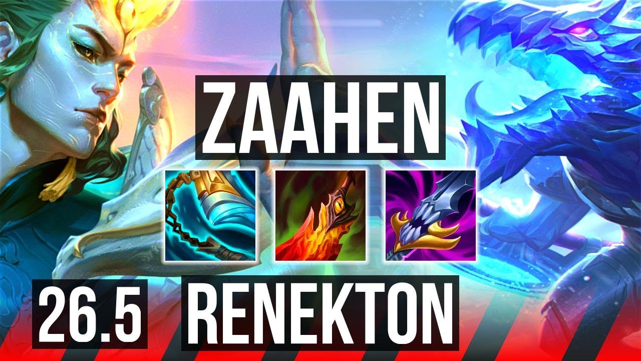 ZAAHEN vs RENEKTON (TOP) | 57K damage | NA Master | 26.5