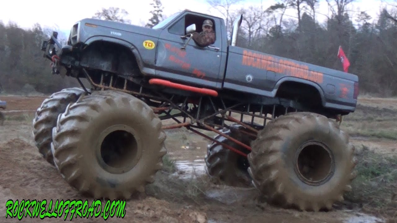 BIG FORD MUD TRUCK WITH FLOTATION TIRES!!!