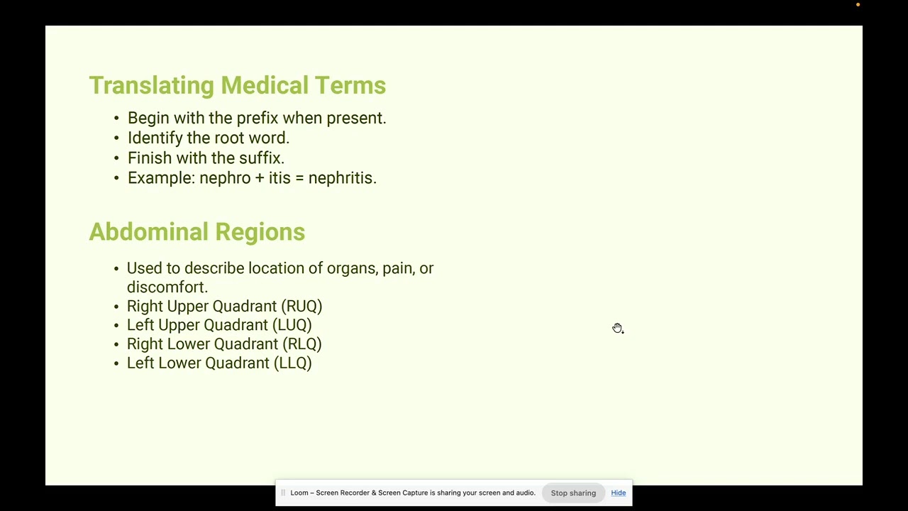 Module 10 - Chapter 25: Understanding Medical Terminology