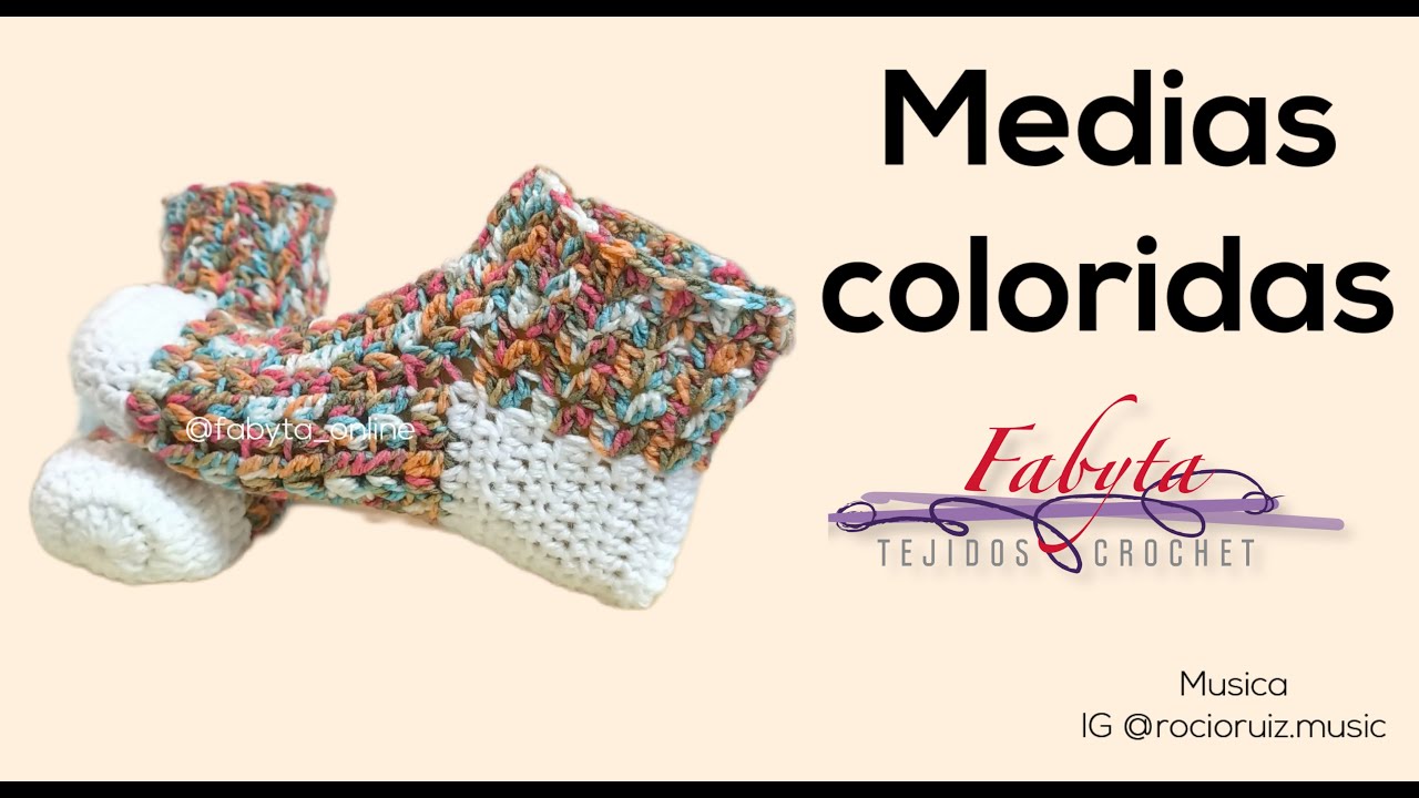 Medias coloridas en crochet