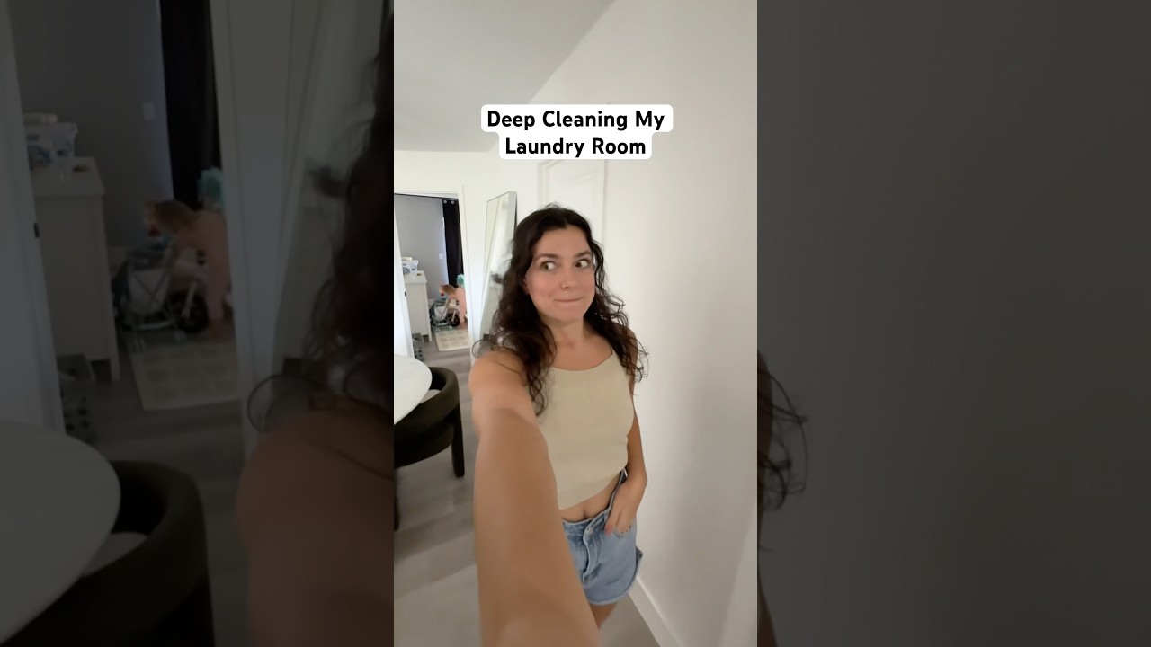 Deep Cleaning My Laundry Room #cleanwithme #cleaningmotivation #laundry #laundryroom #organization