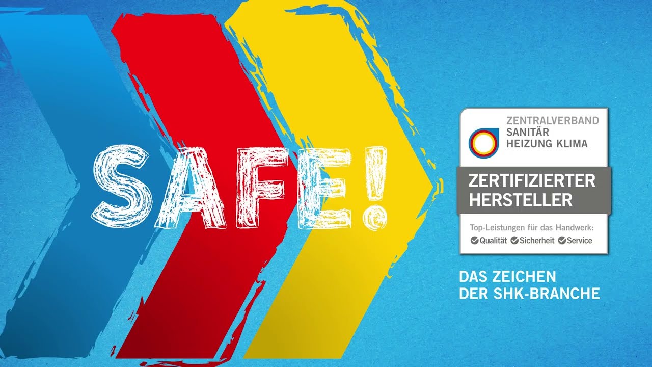 Safe! Mit dem ZVSHK-Qualit&auml;tszeichen