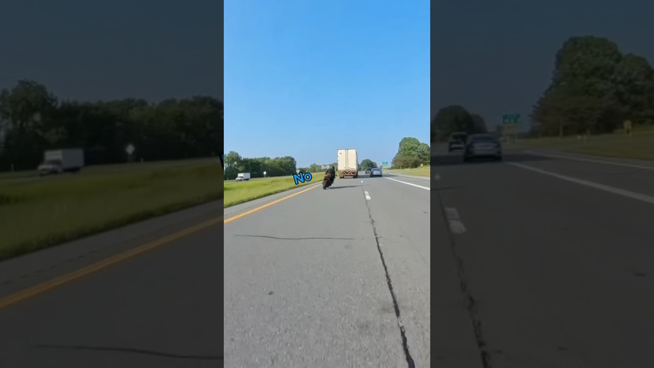 Tractor trailer blow out😬
