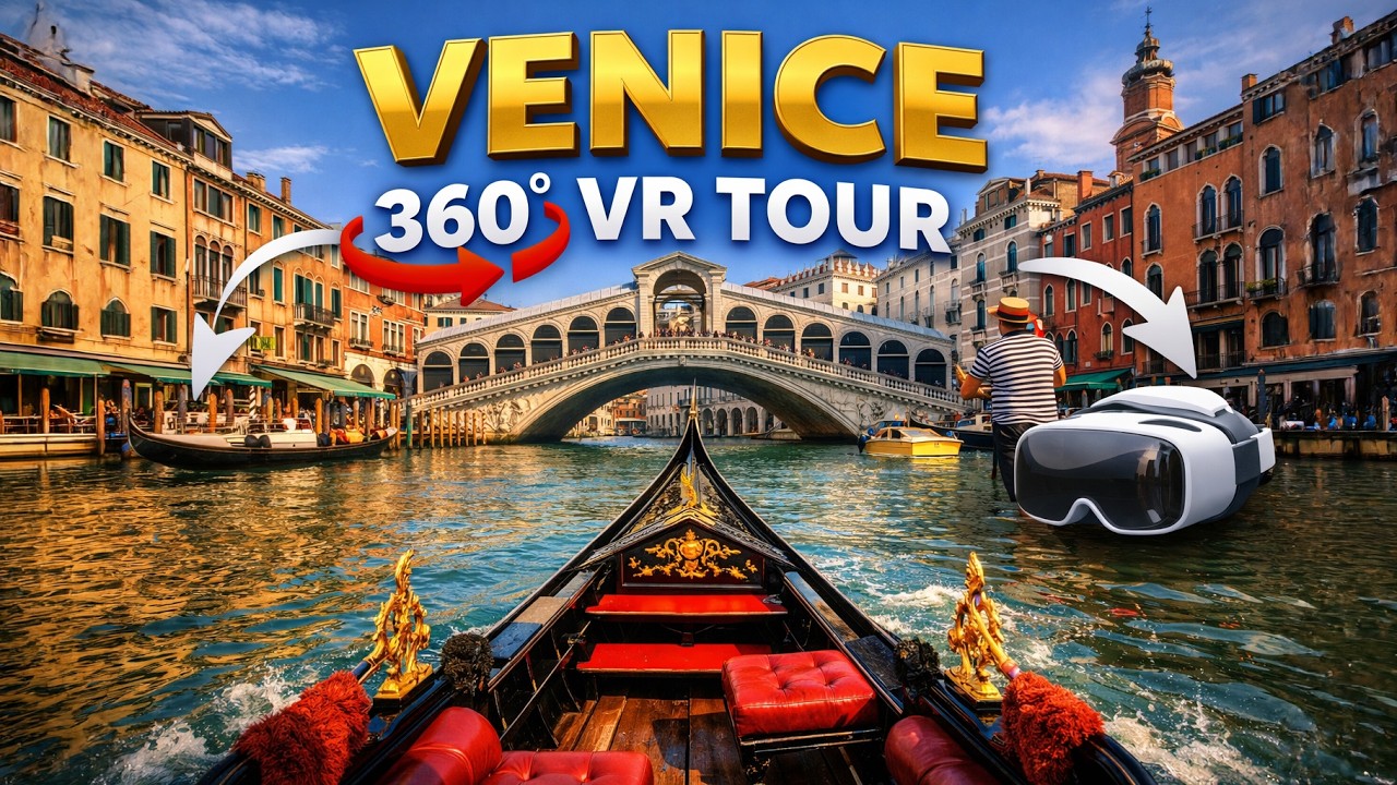 Venice 360° VR Experience | Grand Canal, Rialto & Flooded Piazza San Marco