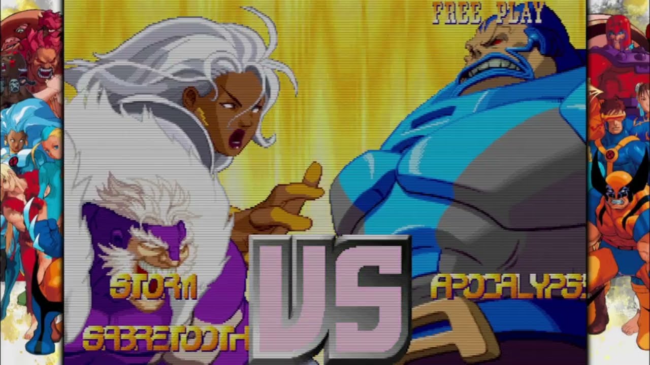 X-Men vs Street Fighter Storm Sabertooth