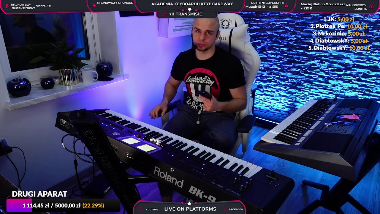 ROLAND BK-9 Testing Sound and Styles first contact brzmienia i style