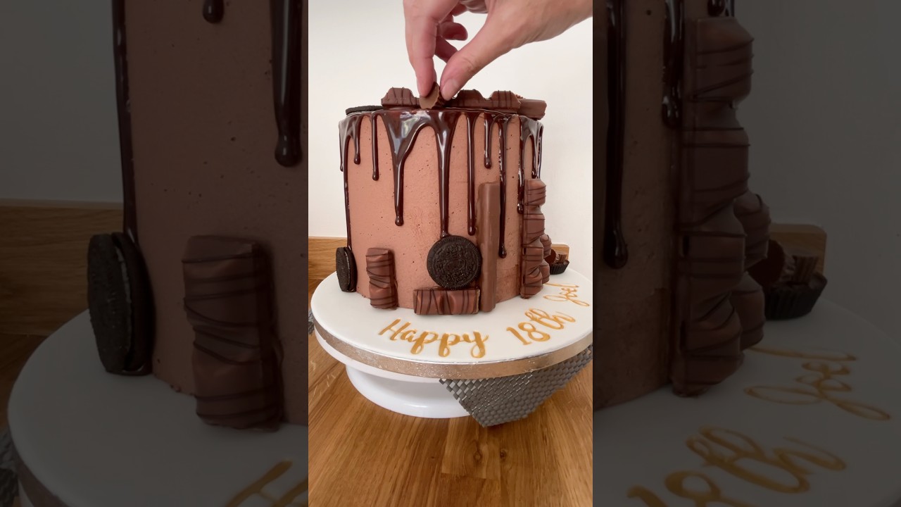 Chocolate drip cake 🍫😋 #chocolate #chocolatecake #cakedecorating