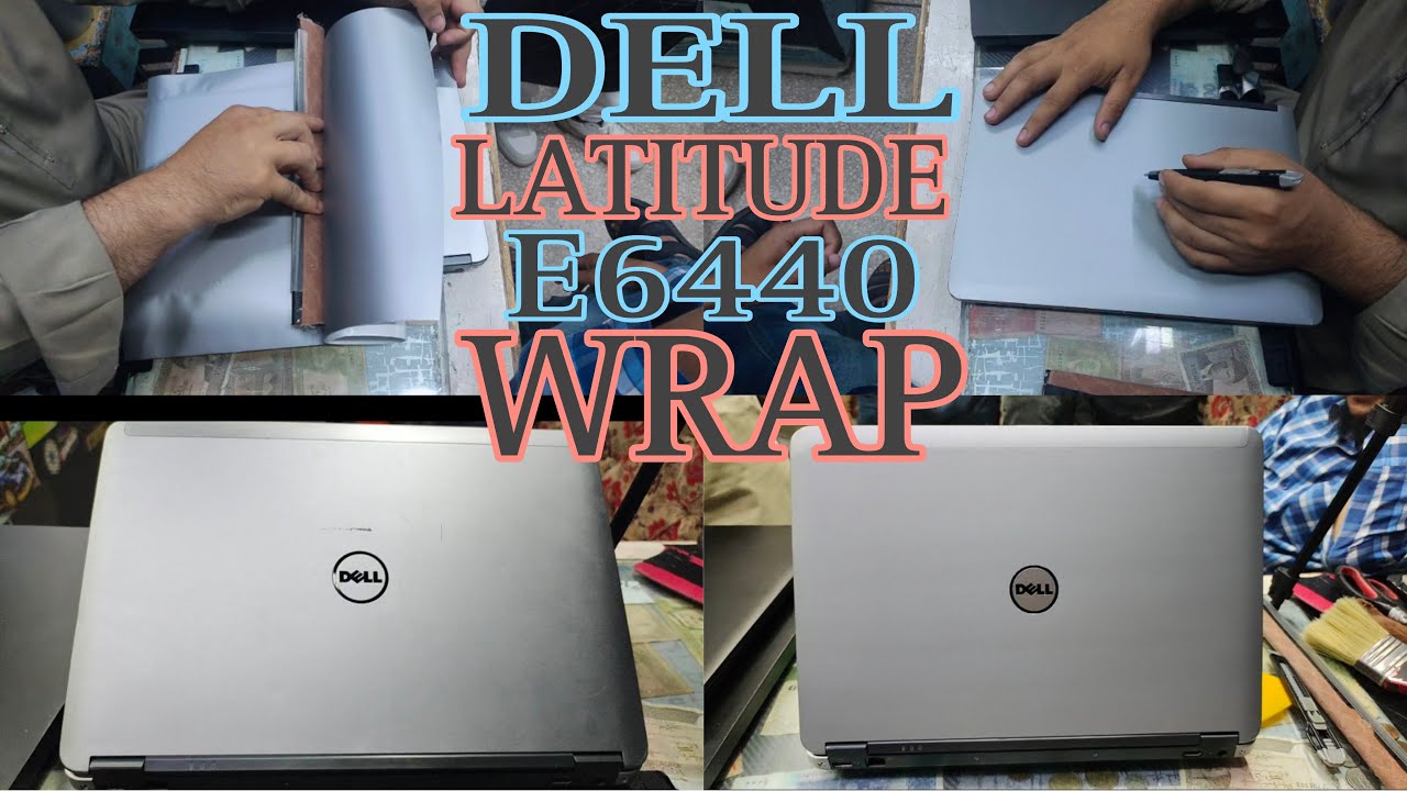 Dell laptop wrap with silver matt sheet