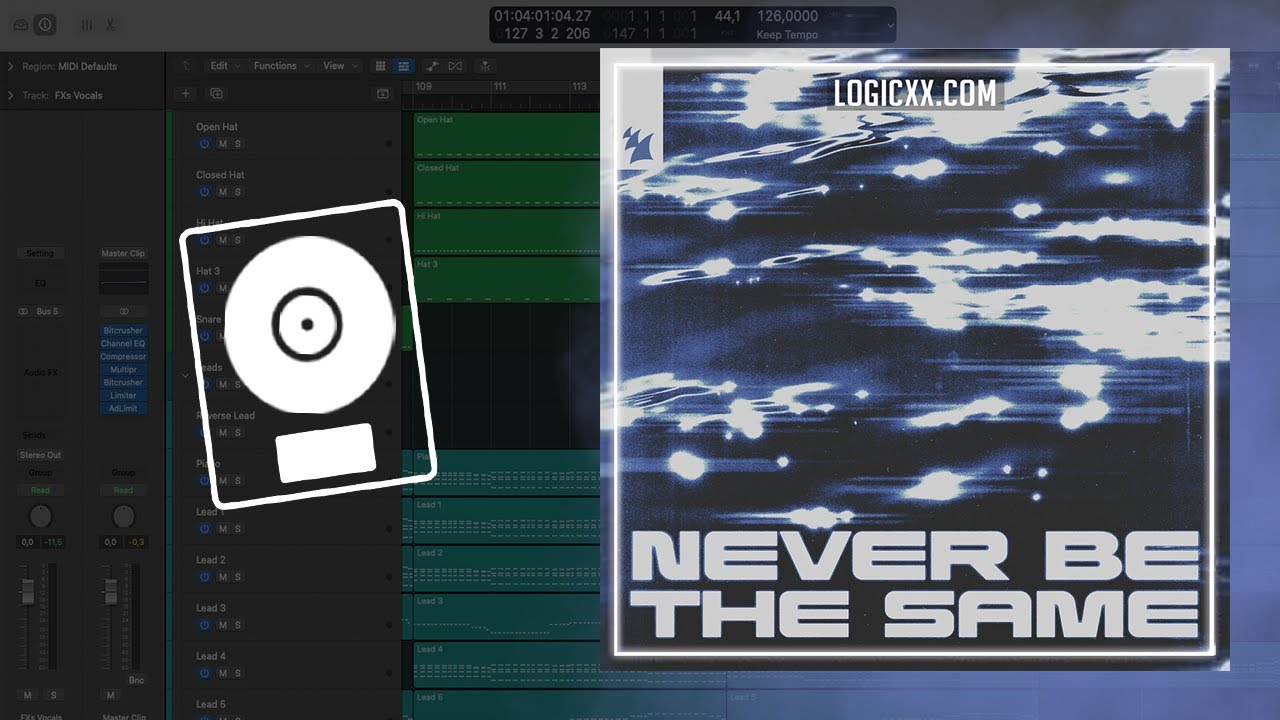 ARTY, RHODES - Never Be The Same (Logic Pro Remake)