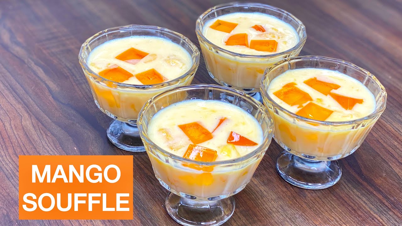 Easy Mango Souffle Recipe | Easy & Quick Mango Dessert | Souffle Recipe | Eggless Dessert