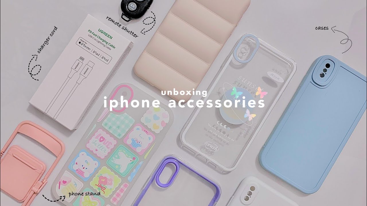 unboxing iphone xs max accessories ☁️ | cute cases & more