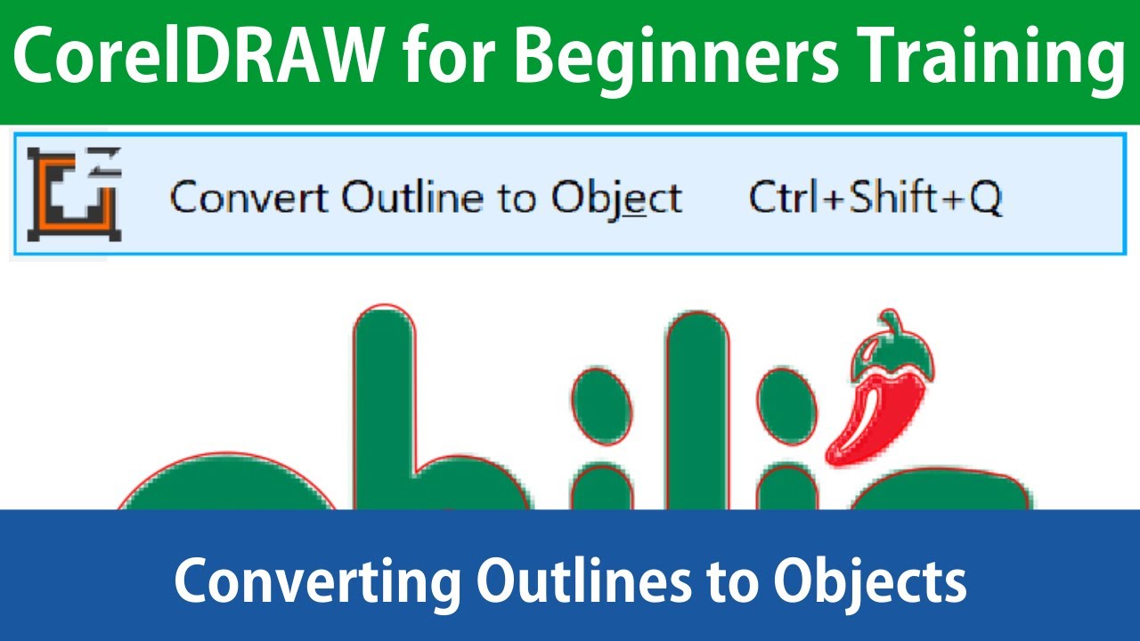 CorelDRAW for Beginners Converting Outlines to Objects Tutorial