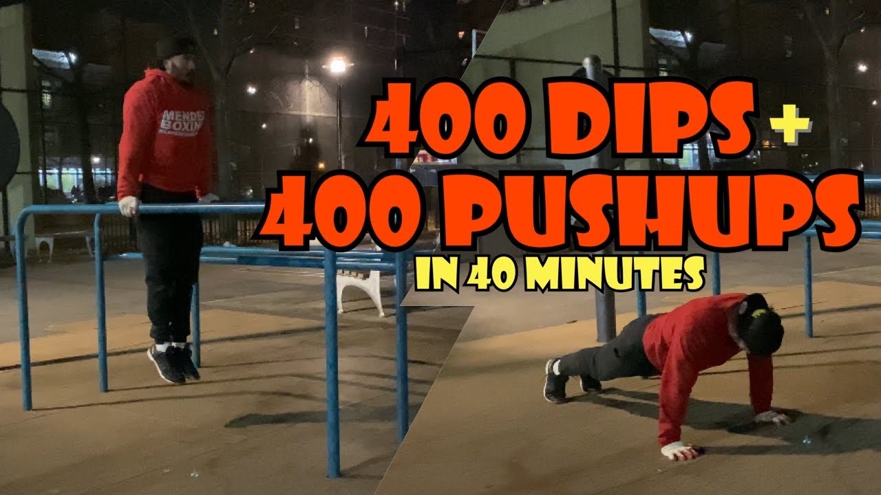 400 Dips + 400 Pushups in 40 Minutes, Unbroken | Eric Rivera