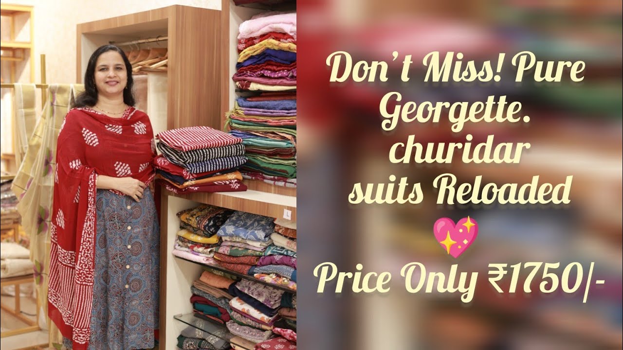 Don’t Miss! Pure Georgette. churidar suits Reloaded 💖 Price Only ₹1750/-