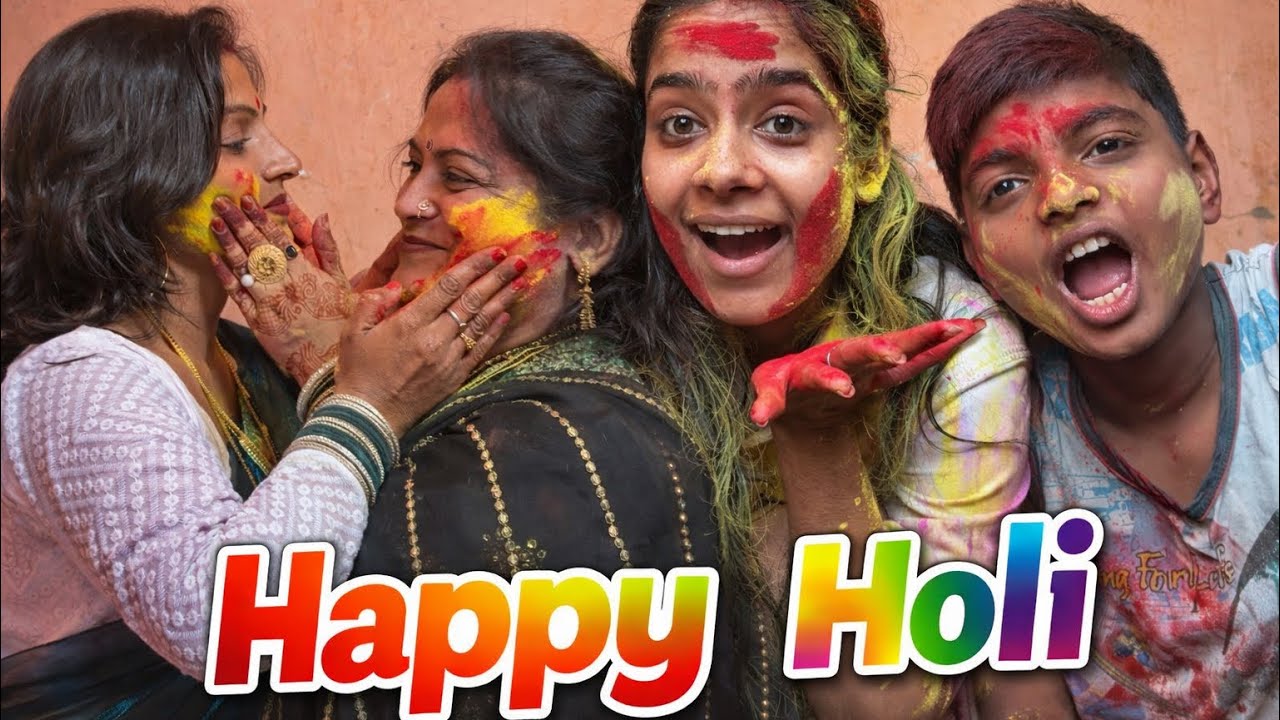 Happy Holi ❤️😘ll Holi celebration 2026 😄🔥ll Ananya Singh ll #holivlog #youtube #holifun 
