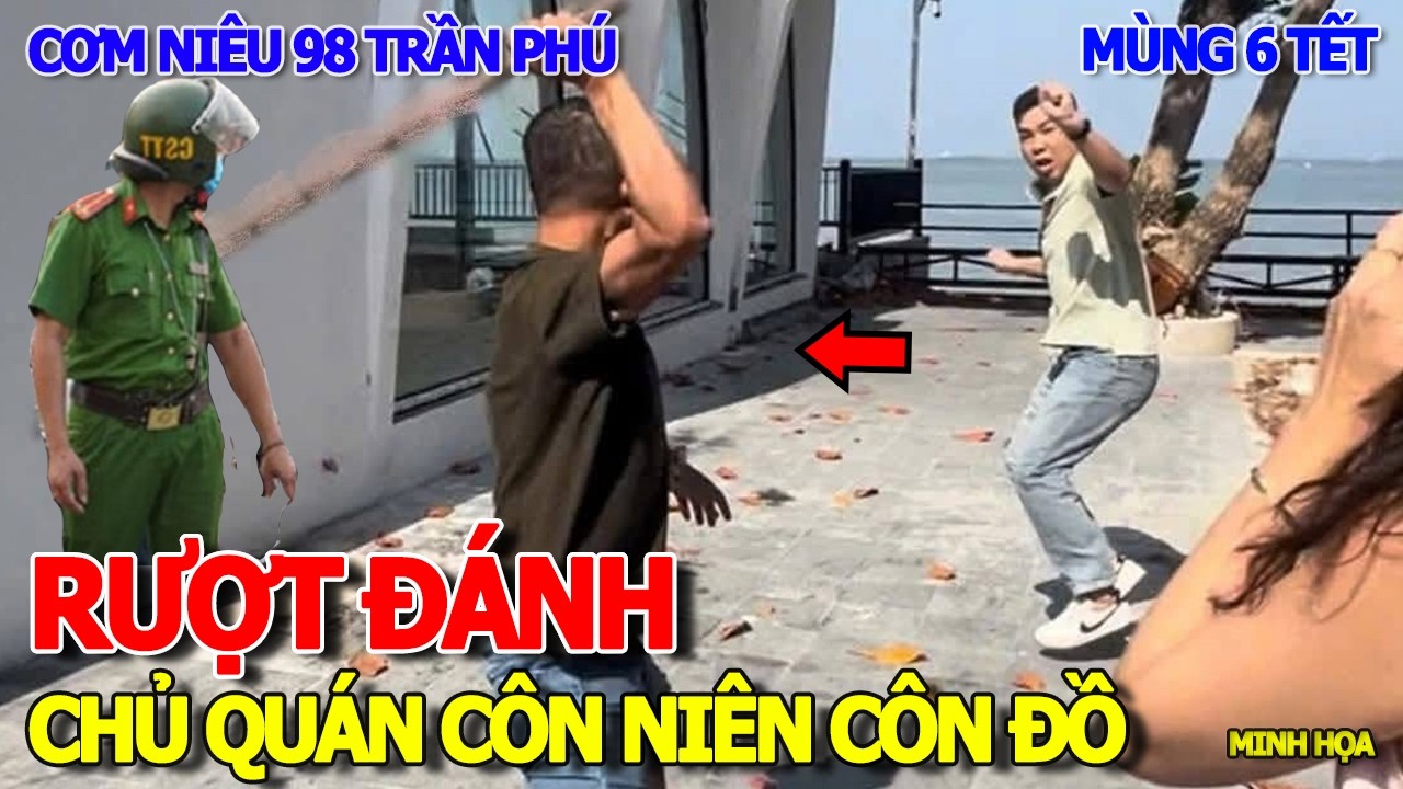 KHIẾP HÃI - CHỦ QUÁN CƠM NIÊU CÔN ĐỒ RƯỢT ĐUỔI KHÁCH KHÔNG CHO ĐẬU XE TRƯỚC CỬA NHÀ HÀNG & CÁI KẾT