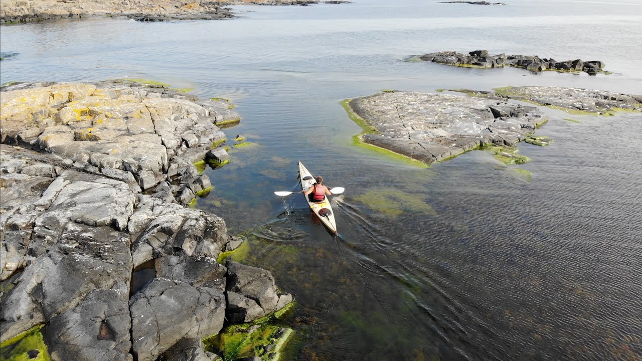 Sea Kayaking Sweden - Oskarshamn - Gryt, East Coast (4k drone footage) (Aug 2018)