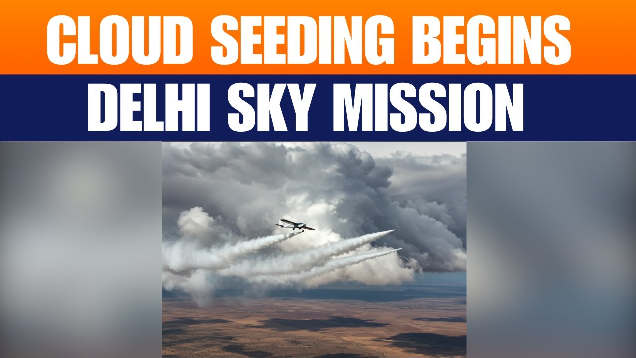 LIVE: Artificial Rain Begins In Delhi | Cloud Seeding Operation Finally Takes Off | News9
