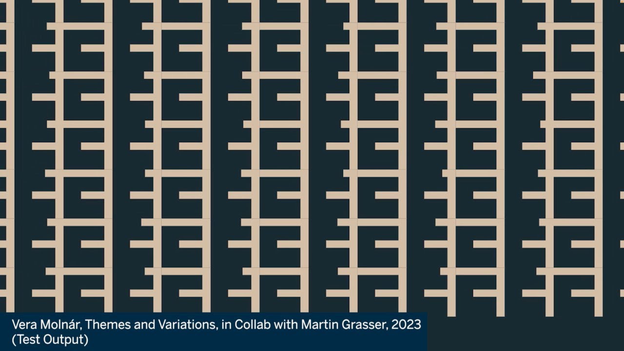 Generative Art Exploration Chapter VI: Themes and Variations: Vera Molnár in Collaboration with Mart