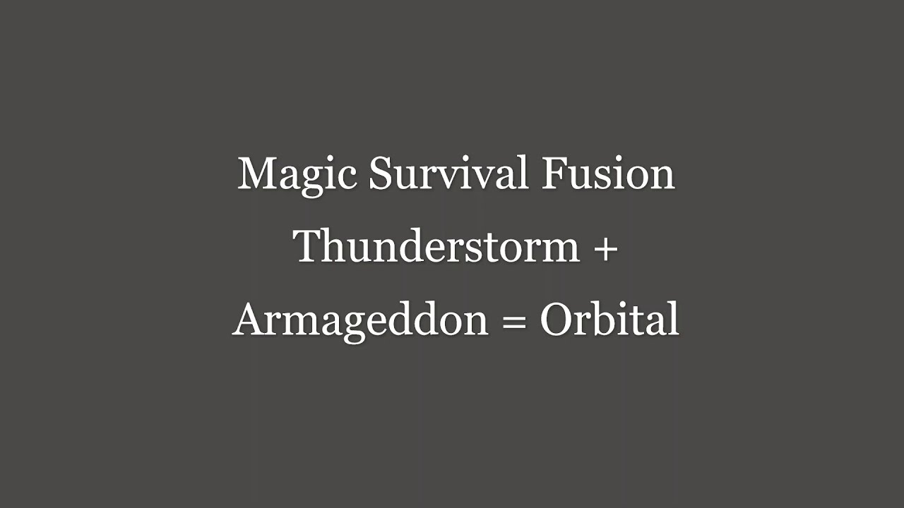 Magic Survival Fusion | Thunderstorm + Armageddon = Orbital