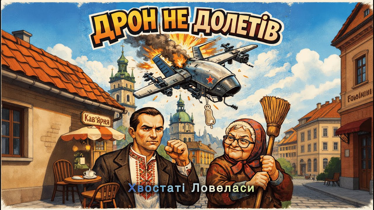 Дрон не долетів — сатиричний кліп про війну | Хвостаті Ловеласи