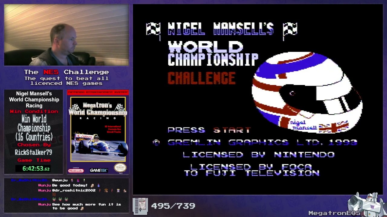 NES Challenge: Game #495: Nigel Mansell's World Championship(part 4)