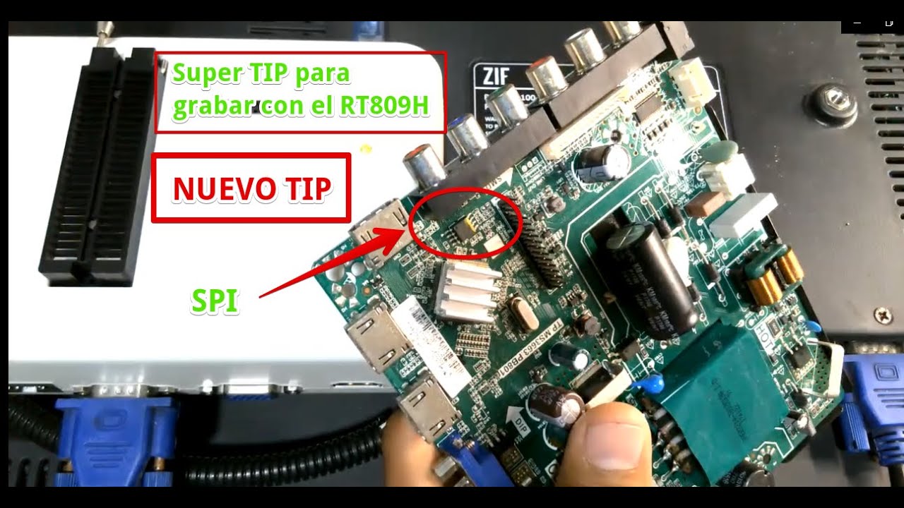 Tip para grabar memoria SPI con el RT809H  (sin desoldar el Chip)