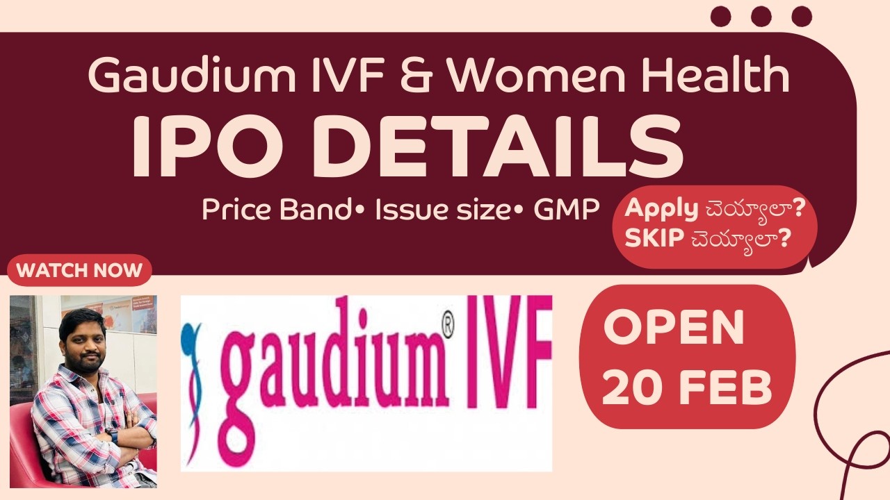 Gaudium IVF IPO Telugu | Date, Price Band, Lot Size, GMP, Reservation | Apply or Skip?