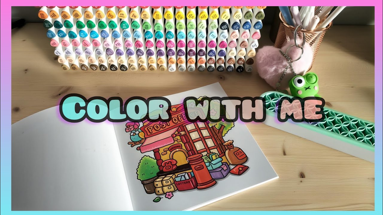 Relaxing Colouring with Watercolor Markers | Art Therapy for Stress Relief