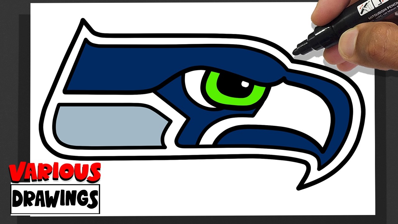 How to Draw Seattle Seahawks | SUPER BOWL LX 2026 - EASY