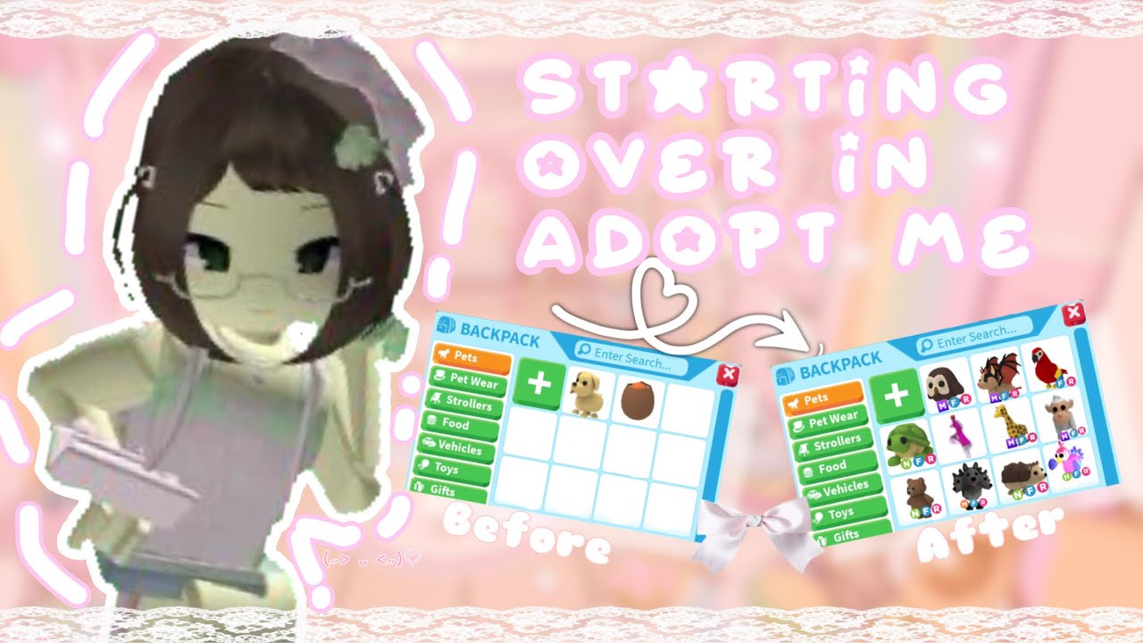 🎀༄ Starting over in Adopt Me |Part 1