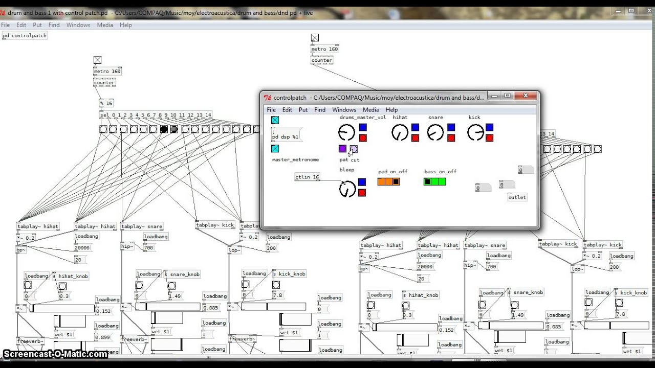 Raw drum and bass in Pure Data