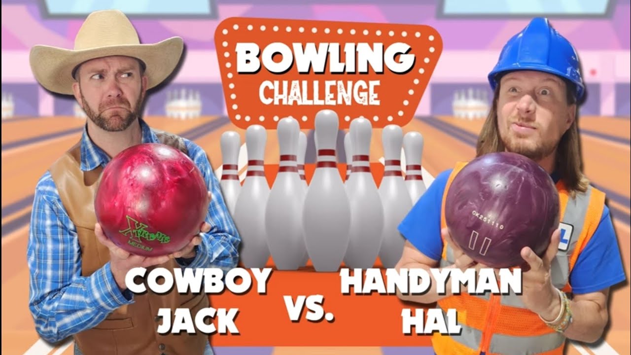 Handyman Hal meets Cowboy Jack | Awesome Bowling Fun for Kids