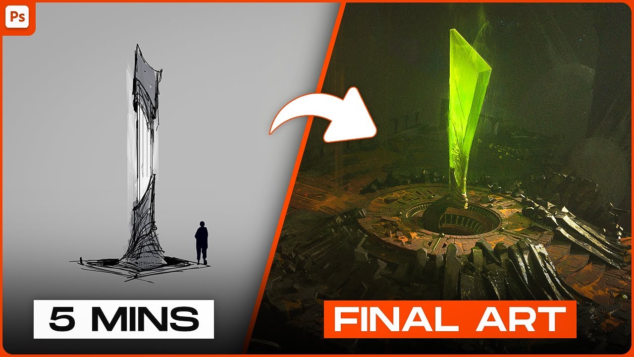 Полный процесс создания концепт-арта: эскизы для начинающих | Дизайн окружения для игр и фильмов