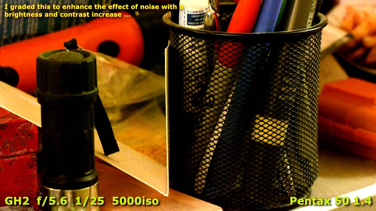 Video test: primes vs kit zooms, same settings, GH2 at high ISO (5000)