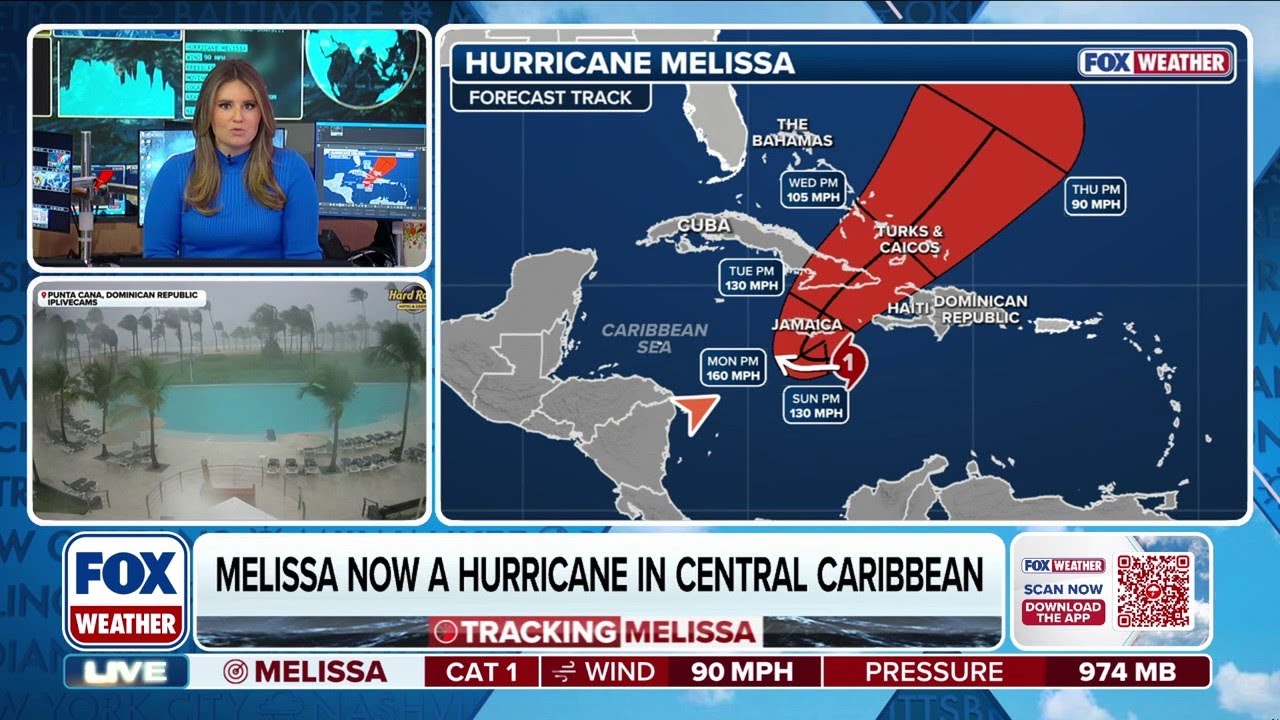 MELISSA GROWS STRONGER: The Rapid Intensification Of Hurricane Melissa Begins In Caribbean Sea