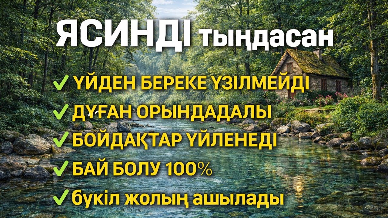 ЯСИН Үйіңізден береке үзілмейді, бай болу 100%, бүкіл дертке шипа Ясин сүресі 21;30🤲♥️