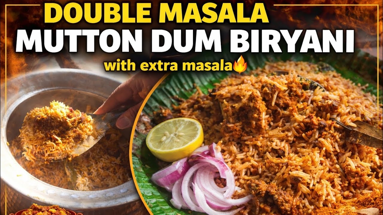 Double masala mutton Dum biryani ready #muttonbiryani 